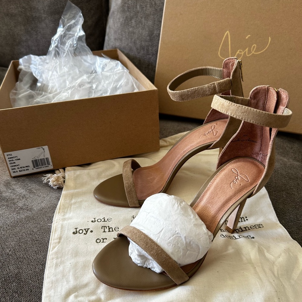 Joie Abbott Heels Cement Size 36.5
